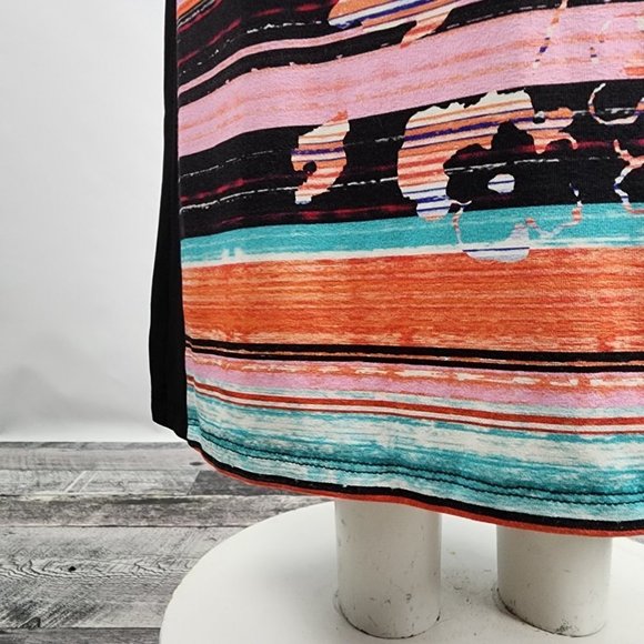 JOSEPH Ribkoff Pink & Black Stripped Maxi Dress Size M - Picture 4 of 16